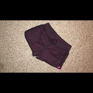 Black &pink mesh workout shorts
